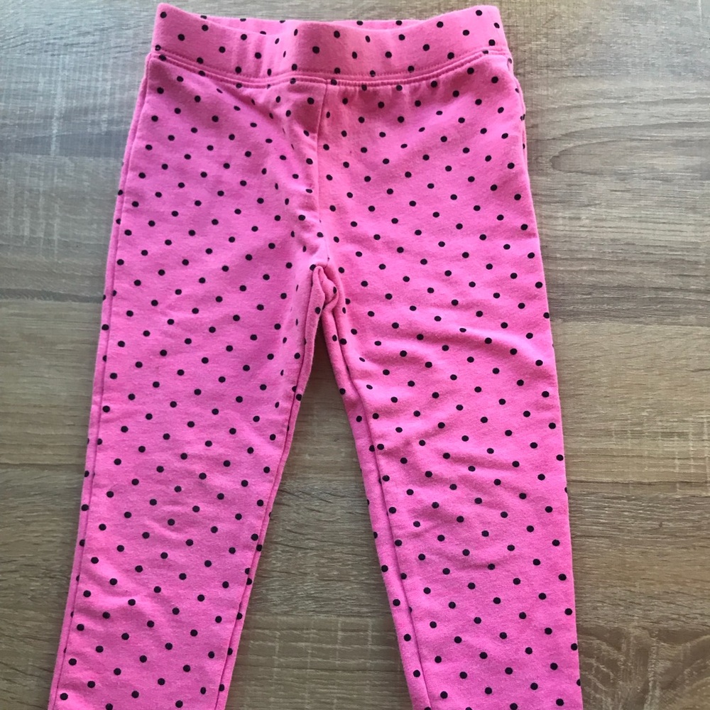 Pink polka dot leggings pants!